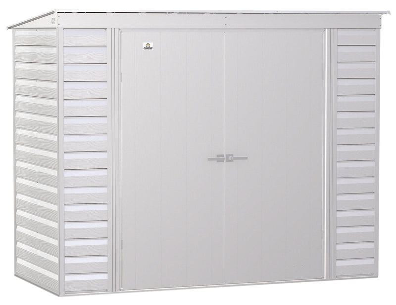 Select Galvanized Steel Storage Shed, Flute Grey, 8-ft x 4-ft E2346