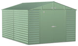 Arrow Select Galvanized Steel Storage Shed, Sage Green, 10-ft x 14-ft