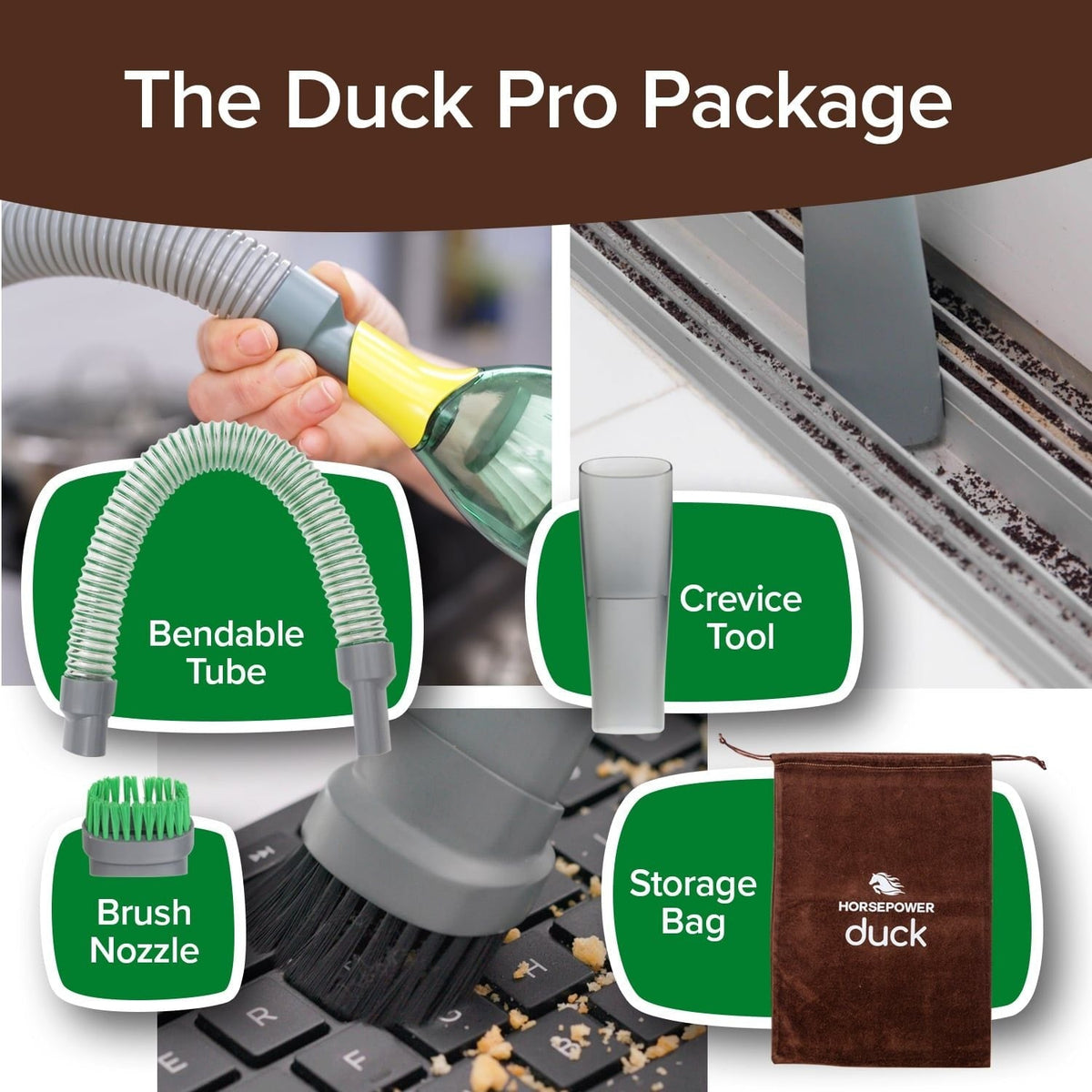 Horsepower Duck Ultra-Compact Cordless Handheld Vacuum