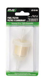 Atlas Universal Lawn Mower Fuel Filter fits 1/4" or 5/16" I.D. fuel lines