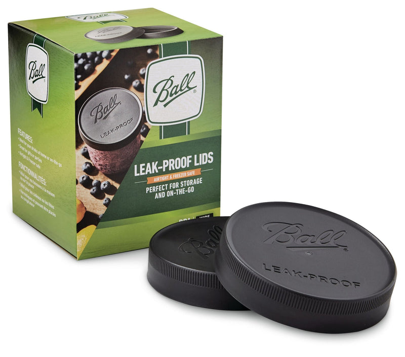 Wide Mouth Plastic Leakproof Storage Lids for Mason Jars, 6-pk G8657