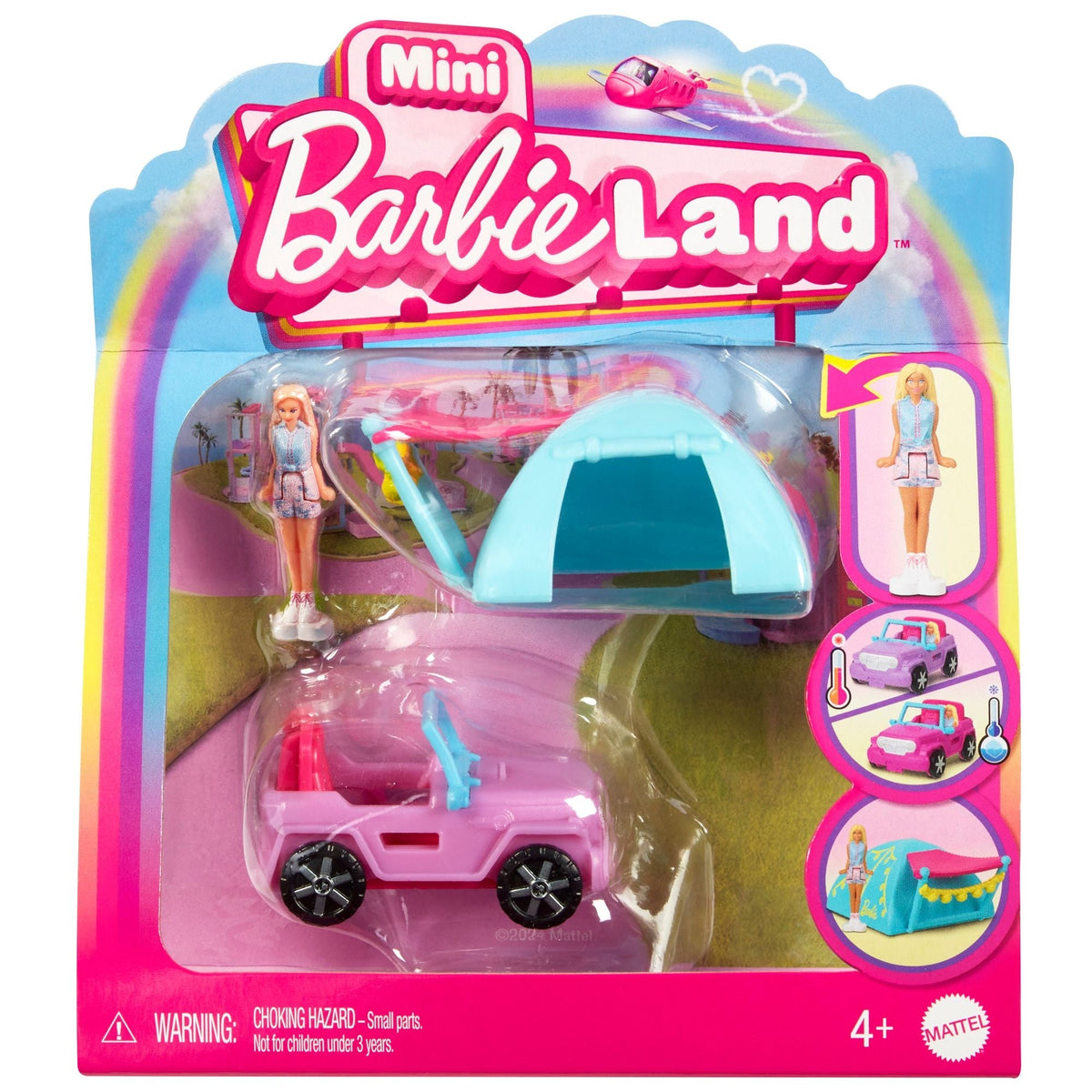 Mini Barbieland Vehicles Assortment, Includes 1.5-in Doll, Kids Ages 4+