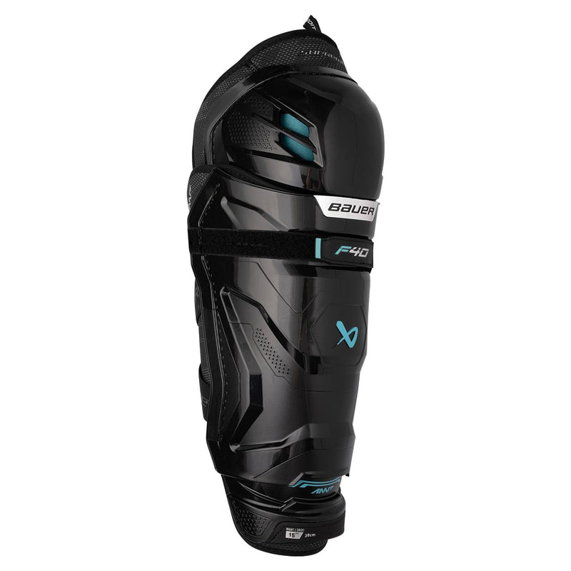 Supreme F40 Hockey Shin Guards, Intermediate, Black, Assorted Sizes B8590