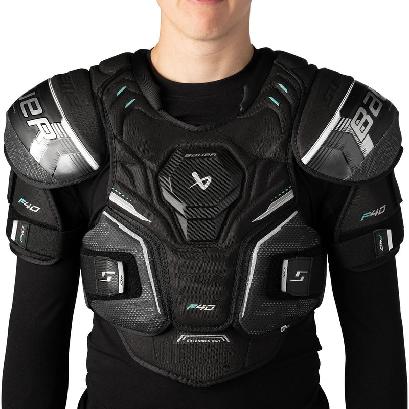 Supreme F40 Hockey Shoulder Pads, Senior, Black, Assorted Sizes M2657