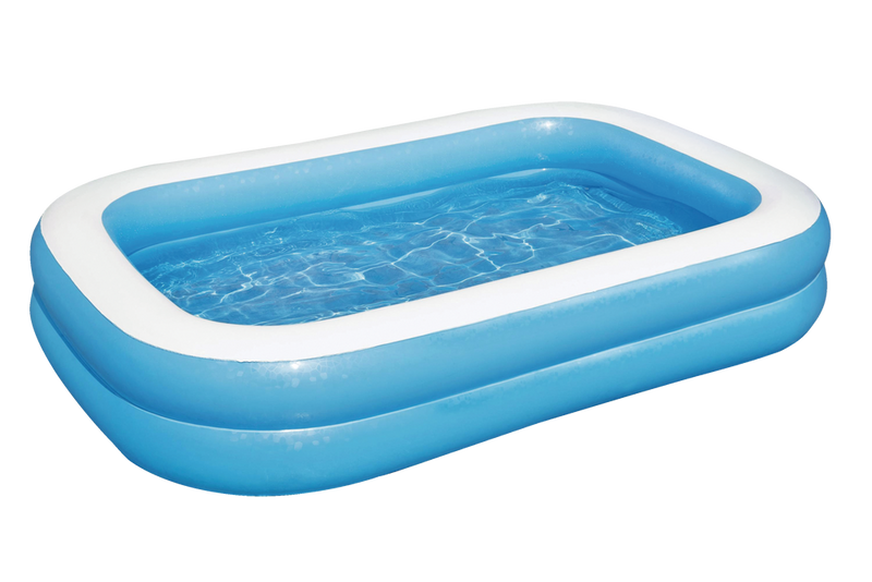 Rectangular Inflatable Family Wading Pool, 8.5-ft x 5.8-ft x 20-in G4913