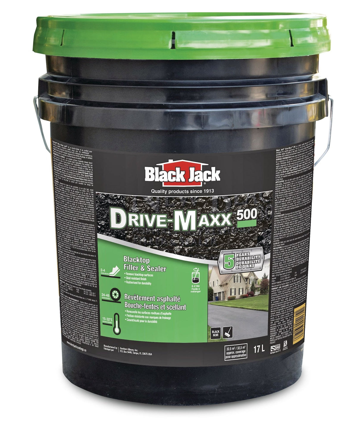 500 5-Year Asphalt Driveway Filler & Sealer, 32.5 sq. m Coverage, 17-L