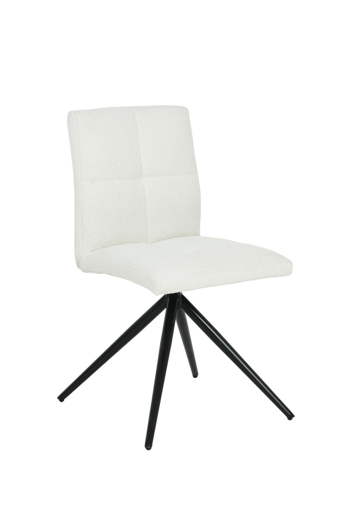 Ethan White Fabric Upholstered Armless Dining Chair, 2-pc