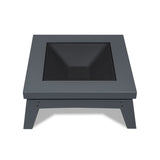 Breton Square Steel Wood Burning Fire Pit in Gray, 37-in