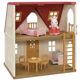 Calico Critters Red Roof Cozy Cottage Dollhouse Playset with Figure and Furniture