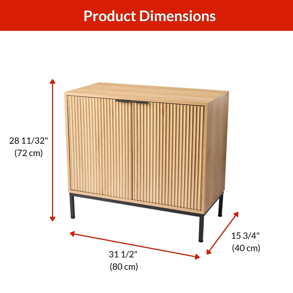 Canvas Byward Scallop Accent Cabinet Oak
