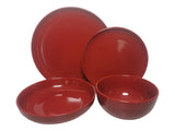 CANVAS Edenhill Farmhouse Bistro Stoneware Dinnerware Set, Serves 4, 16-pc, Red