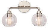 CANVAS Fuller 2-Light Vanity Light Fixture, Polished Nickel