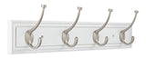 CANVAS Galena Stainless Steel 4-Hook Pill Top Rail, White/Silver, 27-in
