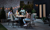 CANVAS Granville Fire Outdoor Dining Set with Water/Stain/Fade-Resistant Cushions, 7-pc