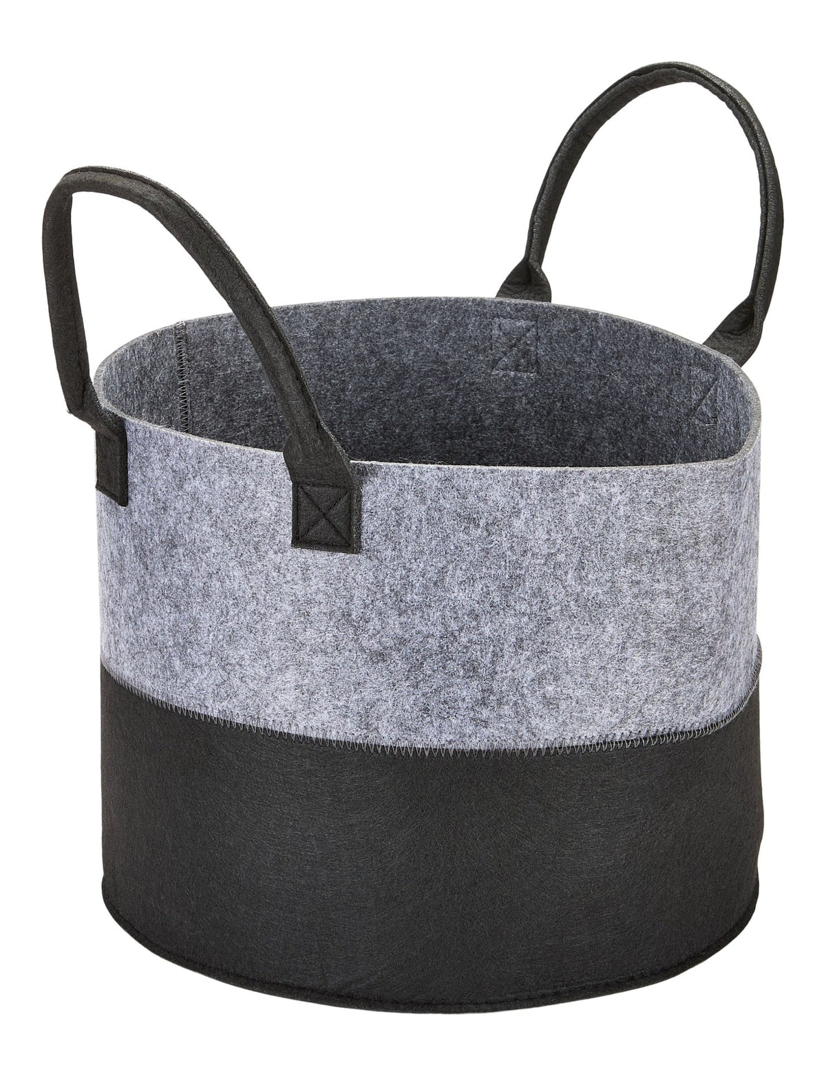 Canvas Jude Felt Organization/Storage Basket, Grey/Black