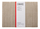CANVAS Lurex Rectangle Textilene Woven Placemat, Prosecco, 13-in x 18-in, 4-pk