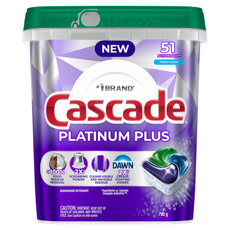 Platinum Plus ActionPacs Dishwasher Detergent Pods, Fresh, 51-pk X3781