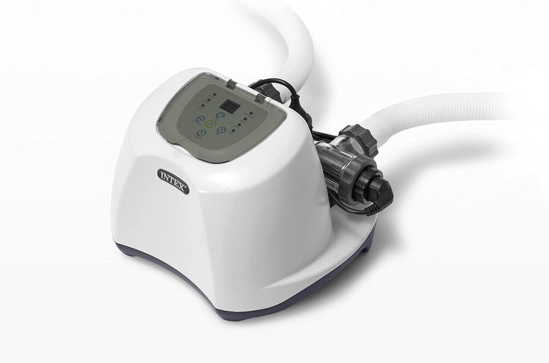 QS1200 Krystal Clear Saltwater Chlorine System for Above Ground Pools: Keeps Water Clear – Reduces Chemical Use – Sleek Control Panel with Buttons – Up to 15000 Gallon Pools E8164
