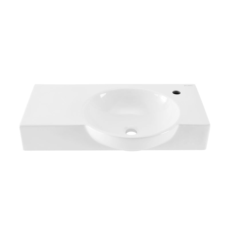 Right Side Faucet Wall-Mount Bathroom Sink, 30-in M9881