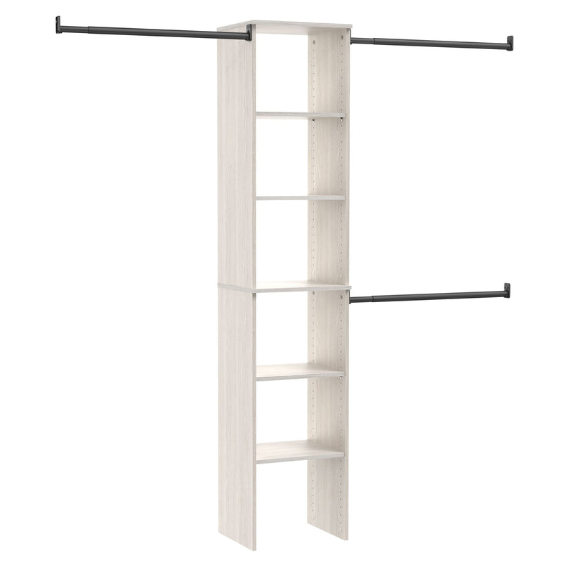 Suite Symphony Laminate Wood Tower Starter Kit with Rods, White Timber, 16-in J2815