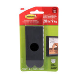 Command 20-lb Black Picture Hanging Strips, 17217BLK-EF | 4 Pairs, X-Large Strips