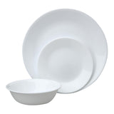 Winter Frost Glass Dinnerware Set, Serves 6, 18-pc, White