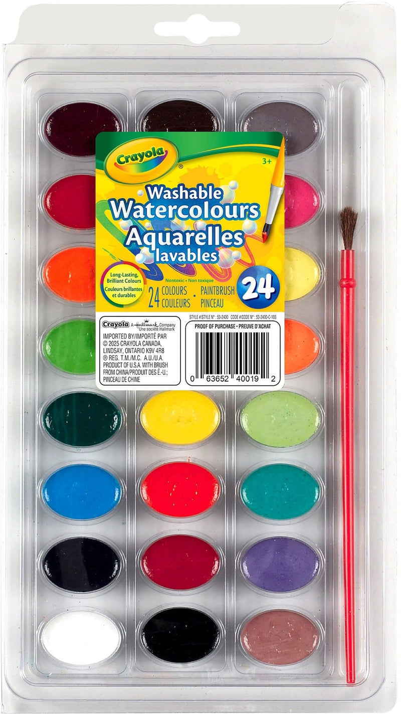 Super Tips Washable Watercoulour Paints, 24 Pieces, Multicolour I8013