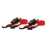 83001 10-ft Red Cargo Straps with S-Hooks (500-lb, 2-pk)