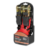 83001 10-ft Red Cargo Straps with S-Hooks (500-lb, 2-pk)