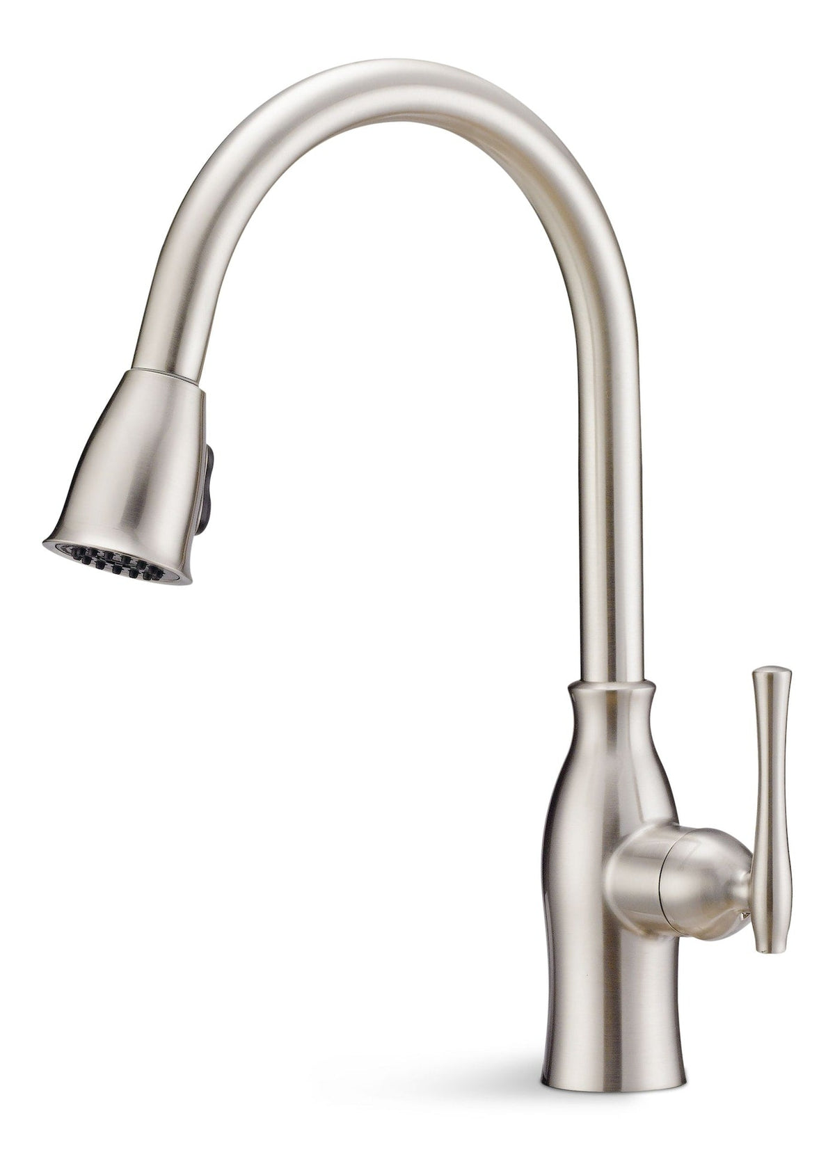 Lisa Single-Handle High Arc Pull-Down Kitchen Faucet, Brushed Nickel