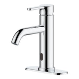 Tronus Touchless Single Control Lavatory/Bathroom Sink Faucet, 4-in Centerset, Chrome