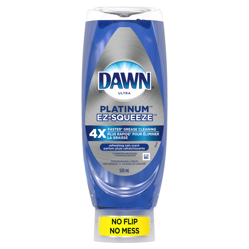 Ultra Platinum EZ-Squeeze Liquid Dish Soap, Rainshower Scent, 535-mL R1291