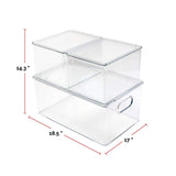 Dial Clear Storage Bin Set, 3-pc