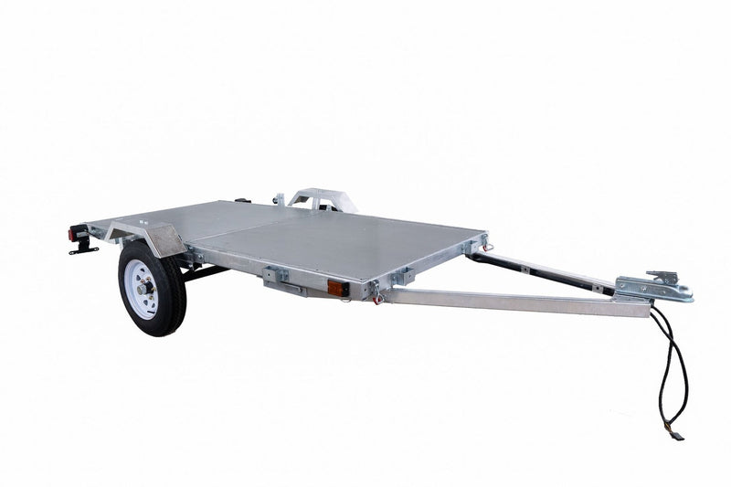 4x8-ft Single-Axle Galvanized Folding Utility Trailer Y9339
