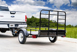 by Marlon 4x6-ft Single-Axle Black Open Rail Utility Trailer with Ramp Gate, 1314-lb Capacity