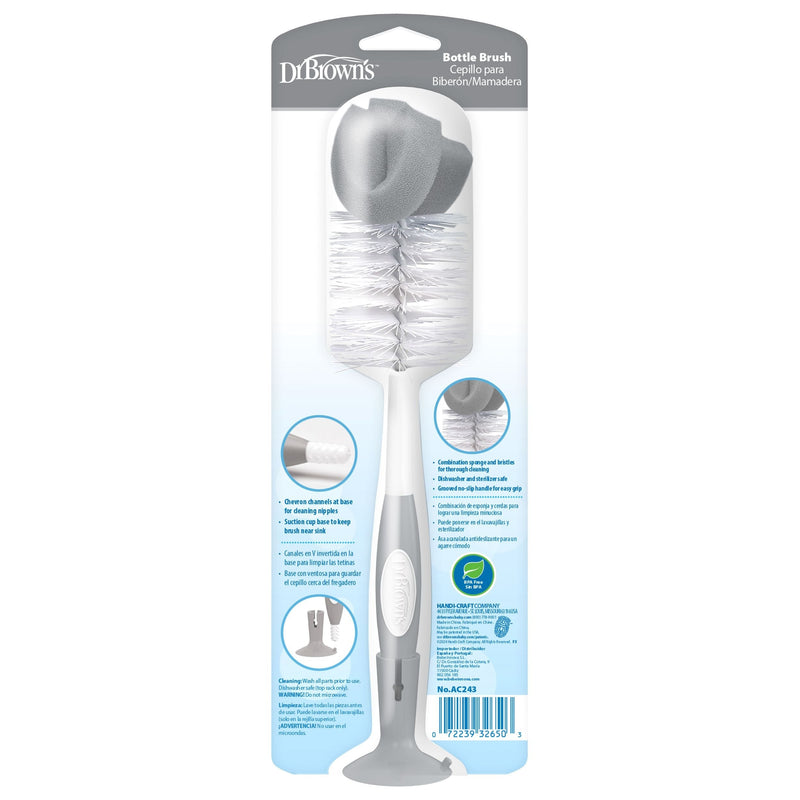 Soft Touch Bottle Brush, Grey B282