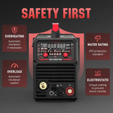 MIG Welder,110V Flux Core Welder Flux Core MIG/Lift TIG/Stick 3-in-1 Large LED Digital Display Welding Machine IGBT Inverter Welder FLUX-135PRO