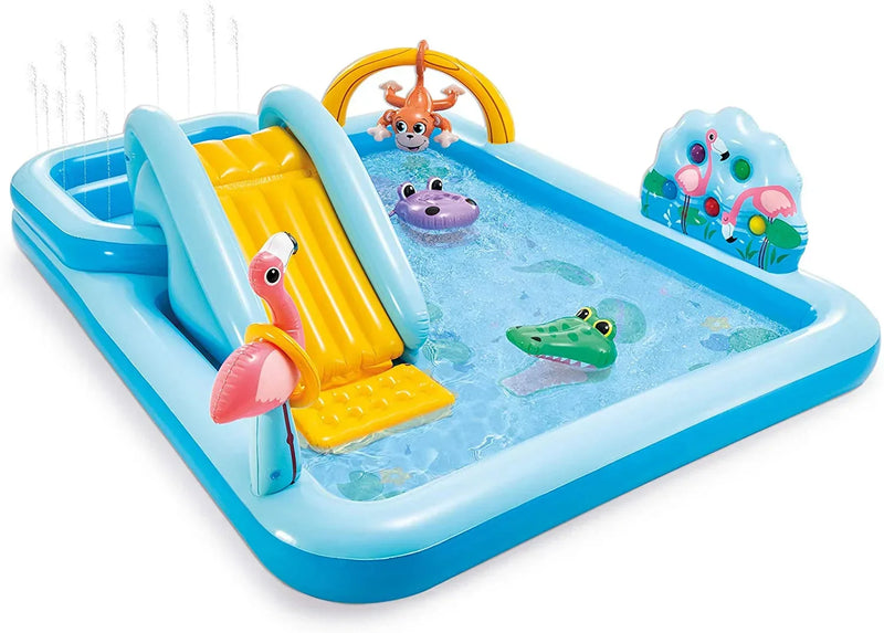 Inflatable Jungle Adventure Play Center – 96′′ x 78′′ x 28′′ – Kiddie Pool for Ages 2 and Up A3058