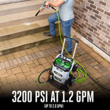 HPW3204-2 POWER+ 3200 PSI Pressure Washer with 2 x 6.0Ah Batteries and 320W Charger