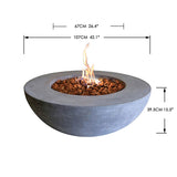 Lunar Bowl Liquid Propane, Light Grey