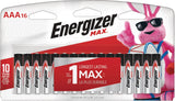 MAX AAA Alkaline Batteries, Long Lasting, All Purpose, 16-pk