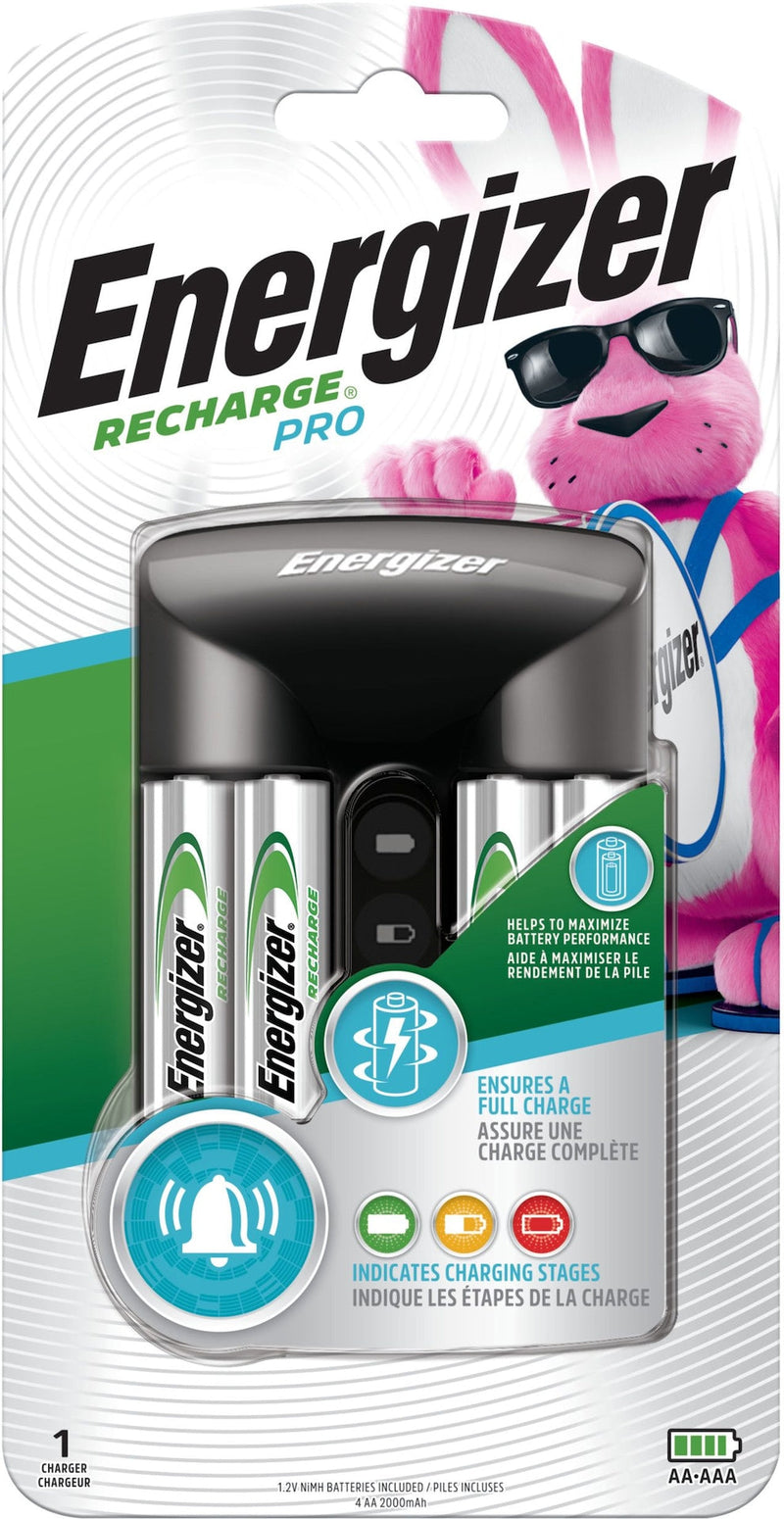 Recharge Pro CHPROWB4 AA /AAA Rechargeable Battery Charger with 4 AA NiMH Batteries U4463