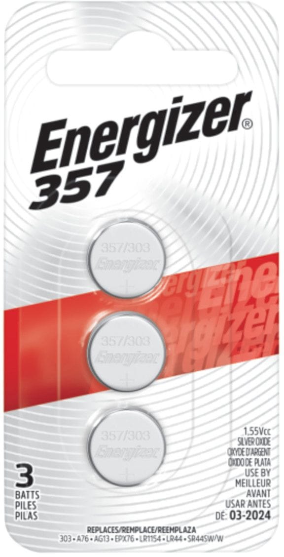 Silver Oxide 3-pk 357 LR44 AG13 303 A76 1.5V / 1.5 Volt Button Coin Cell Batteries I2160