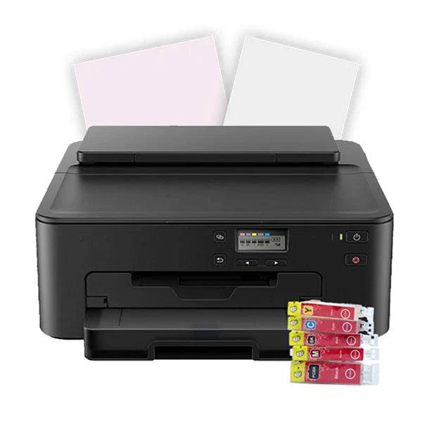Canon TS702 Edible Inkjet Printer Bundle with Wafer Paper & Edible Ink Cartridges E8384