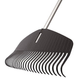 Heavy-Duty Resin Tines Aluminum Leaf Rake, 24-in