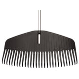 Heavy-Duty Resin Tines Aluminum Leaf Rake, 24-in
