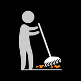 Heavy-Duty Resin Tines Aluminum Leaf Rake, 24-in