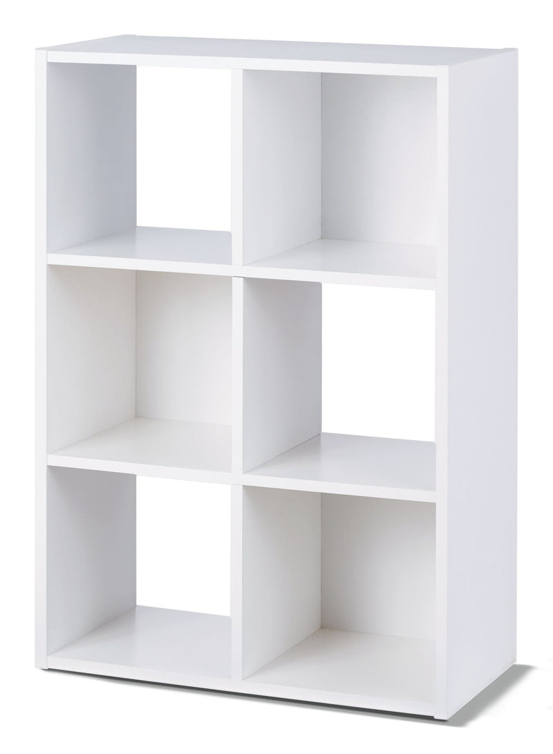 6-Cube Storage Organizer, Bookcase/Bookshelf, White J6041