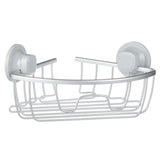 Aluminum Rust-Resistant Suction Corner Shower Caddy, 3-in x 10-in x 7.25-in