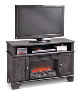 Hamilton Electric Fireplace TV Stand, 44.5-in, 1500W, Brown Cappucino